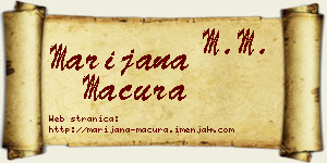 Marijana Macura vizit kartica